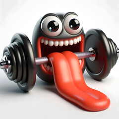 a muscular man lifting heavy dumbbells in a gym, demonstrating strength training and bodybuilding