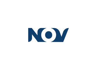 NOV modern logo design with vector icon template
