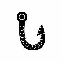 creative details Outline silhouette Empty fish hook icon vector illustration 
