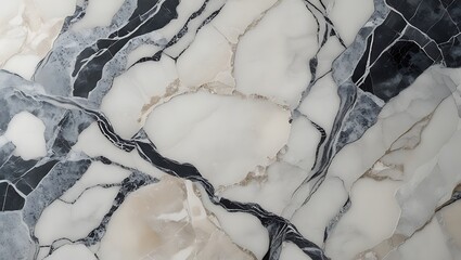 Fototapeta premium Abstract white and black marble texture background
