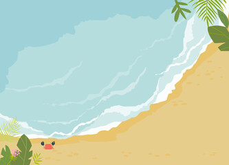 Tropical summer beach background. Beach landscape