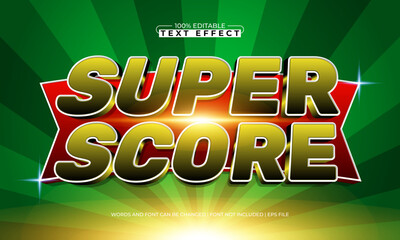 super score editable text effect with a game and match text style