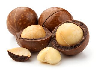 Close-up of chocolate with hazelnuts and nuts in a wooden bowl, showcasing natural ingredients and healthy snack options ai generated