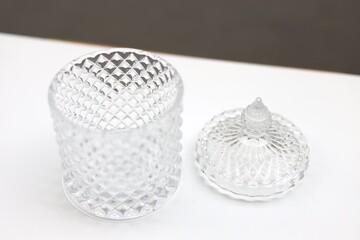 clear crystal jar