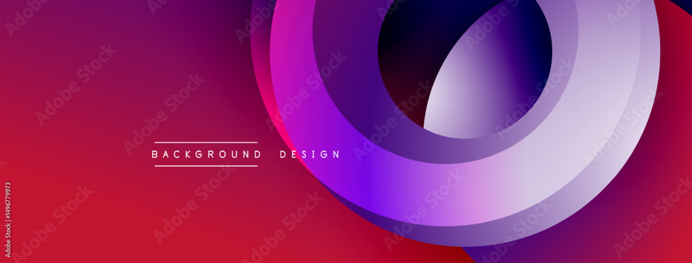 Poster abstract flowing shapes, vibrant magenta, purple hues. modern design element, smooth gradients creat