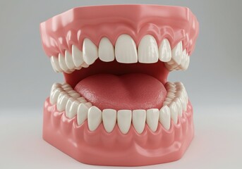 Obraz premium Dental model showing teeth and gums