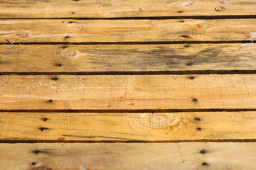 Obraz premium Old wood planks with rusty nails closeup look