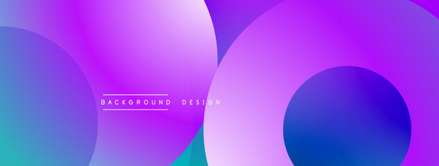 Abstract fluid shapes, vibrant gradients. Purple, blue hues dominate composition. Minimalist text reads background design. Modern aesthetic.