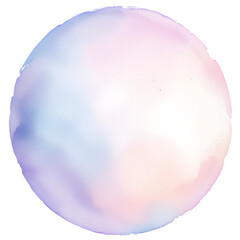 Abstract sphere with pastel colors blending into a soft watercolor effect