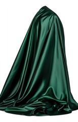 green silk fabric