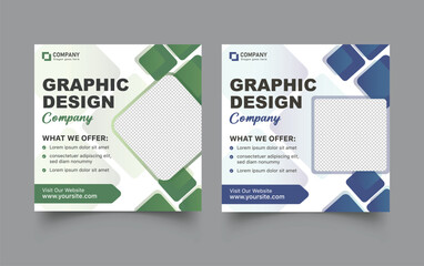 Graphic Design Company Instagram Post Template 