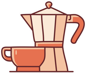 coffee cup and teapot