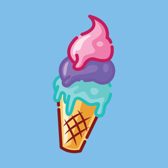 sweet and cute food vector