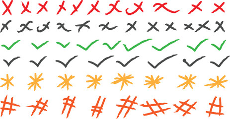 check mark,wrong mark,hand drawn,tick,cross,symbol,icon,sketch,doodle,line art,vector,approval,rejection,marker pen,scribble,graphic,handwritten,decision,validation,illustration,grunge style,evaluatio