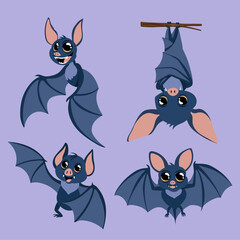 Halloween Characters Collection Big set isolated animals. Vector collection funny animals. Cute animals: forest, farm, domestic, polar in cartoon style. Giraffe, elephant, crab, rabbit, fox 