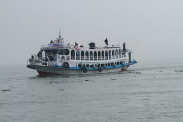 fishing boat on the river