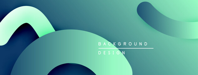 Abstract fluid shapes, teal hues, modern design. Overlapping layers create depth, smooth gradients present visual interest.