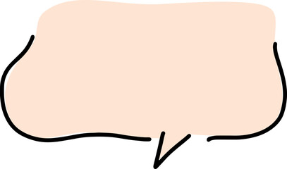 funny speech bubble hand drawn black curved lines simple lines with pale pink cute decorative background