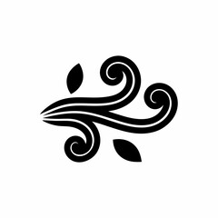 creative details Outline silhouette Wind blow icon, air breeze symbol icon vector illustration 