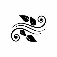 creative details Outline silhouette Wind blow icon, air breeze symbol icon vector illustration 