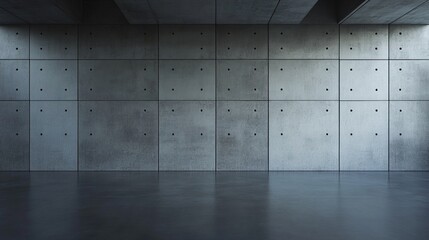 Empty, modern concrete interior space (1)