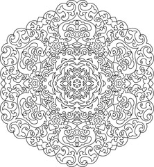 Intricate Bohemian Mandala Design for Printable Coloring Sheets, Poster Art, and Relaxing Mindfulness Projects