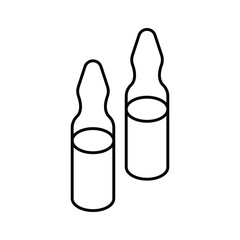 A trendy isometric style icon for medicine vials