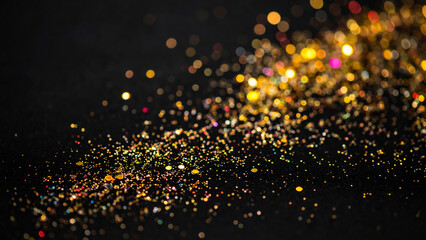 반짝이는 금색 글리터 배경 사진 이미지