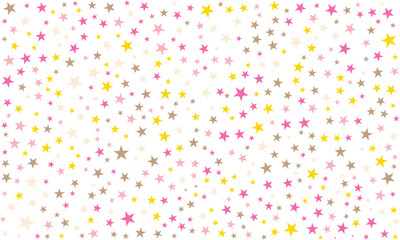 whimsical pink and yellow star confetti pattern