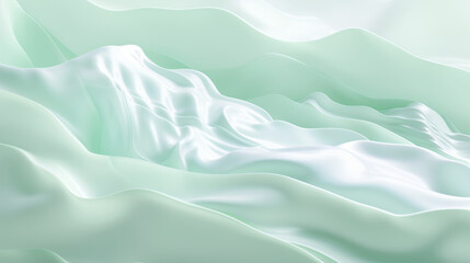 Obraz premium mint green and white color scheme, creating a serene and tranquil atmosphere. The surface appears smooth, with subtle highlights and shadows enhancing the depth and realism.