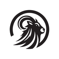 goat vector silhouette clip art logo design illustration