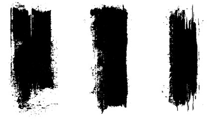 paint brush templates grunge dark black sketch. vector art
