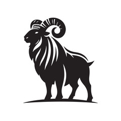 goat vector silhouette clip art logo design illustration