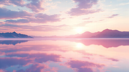 Fototapeta premium A Stunning View of a Serene Pink 6D14E