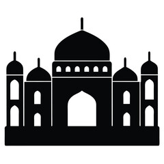 Majestic Silhouette of a Historical Architecture  Building as a Concept Icon