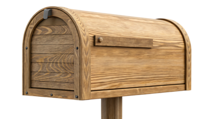 old wooden mailbox isolated
