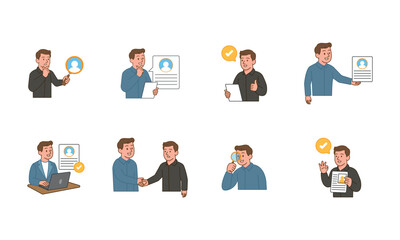 Job application process illustration