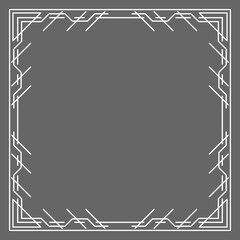 Line geometric frame. Modern decorative linear background.