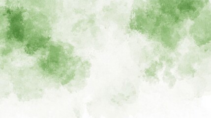 Abstract Green Watercolor Painting