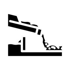 pouring cement glyph icon vector illustration