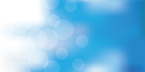 Design Template, Abstract Blurred White and Blue Background - Vivid Bright Wide Scale Multipurpose Creative Vector Design with Bokeh Effect for Advertise, Web, Greeting Cards, Events or Posters