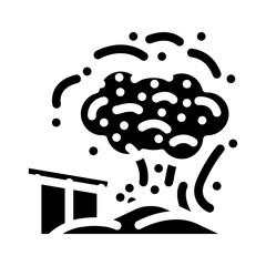 dust cloud cement glyph icon vector illustration