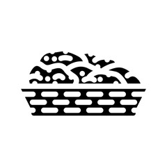 clinker cement production glyph icon vector illustration