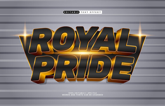 royal pride editable text effect with a king and rich text effect