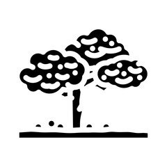 cherry blossom viewing spring glyph icon vector illustration