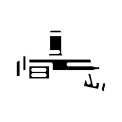 headlamp surgeon glyph icon vector illustration