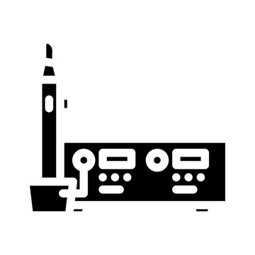 electrocautery pen surgeon glyph icon vector illustration