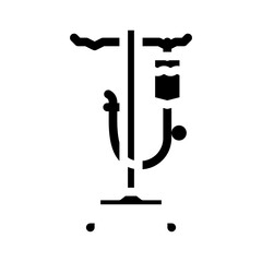 iv drip stand surgeon glyph icon vector illustration