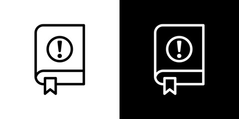User guide icon stroke vector icon simple black style, illustration.