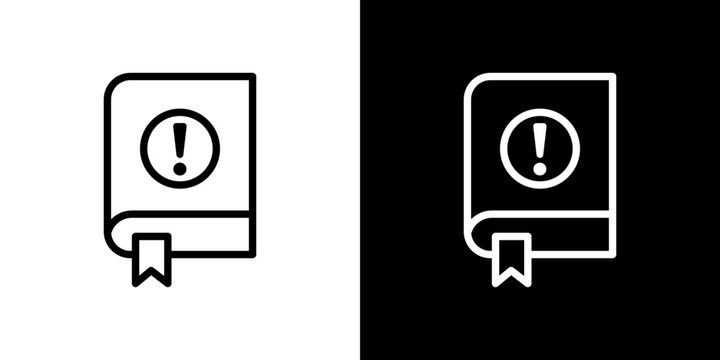 User guide icon stroke vector icon simple black style, illustration.